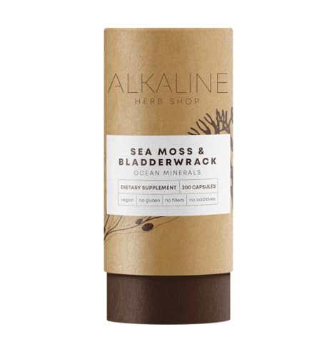 Alkaline Herb Shop Sea Moss & Bladderwrack Supplement 200 Capsules