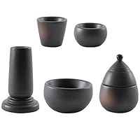 Amazon｜なごみ工房 仏具セット 白みかげ 5具足セット 陶器 手元
