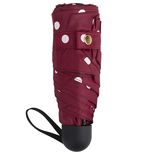 Agaric Mini Compact Sun&Rain Travel Umbrella - Small Lightweight Portable Umbrella, Windproof Folding Umbrellas For Men Women Kids (Red) #TOP5