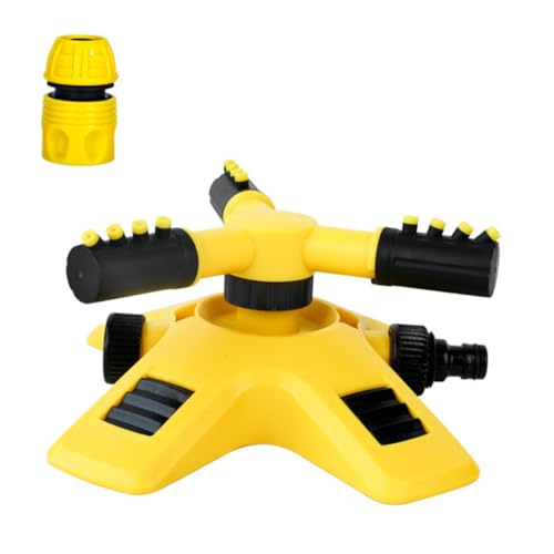 FONDOTIN 2個 自動転芝生スプリンクラー 耐久製 重量ベース付き ガーデン灌漑システム 屋外用水やり 散水均一で微細噴霧