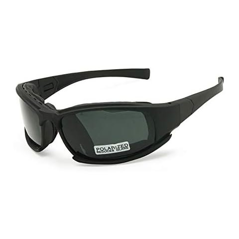 EnzoDate Polarized Army Sunglasses, Military Goggles 4 Lens Kit Men War Game Tactical Outdoor Sunglasses Cover