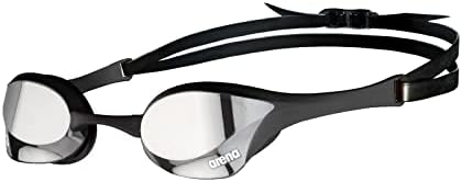 Arena Cobra Ultra Swipe Racing Swim Goggles for Men and Women, Mirror Lens, Anti-Fog, UV Protection, Silver/Black