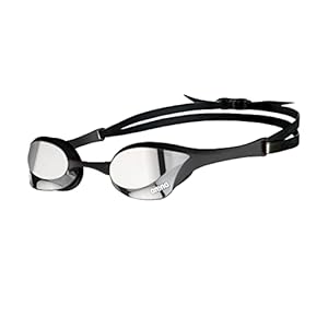 ARENA Cobra Ultra Swipe Mirror Unisex Race Schwimmbrille für Erwachsene, Taucherbrille mit Gebogenen Spiegelgläsern, Anti-Beschlag, UV-Schutz, 5 Austauschbare Nasenstege