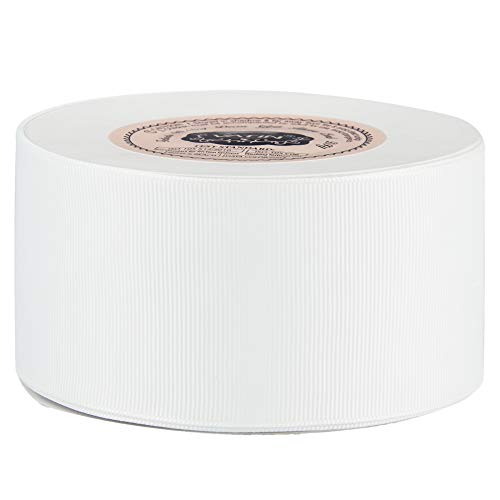Vatin 2 Inches Solid White Grosgrain Ribbon Spool -25 Yards, Great For Sewing, Gift Wrapping, Hair Bows, Flower Arranging, Home Decorating #TOP1