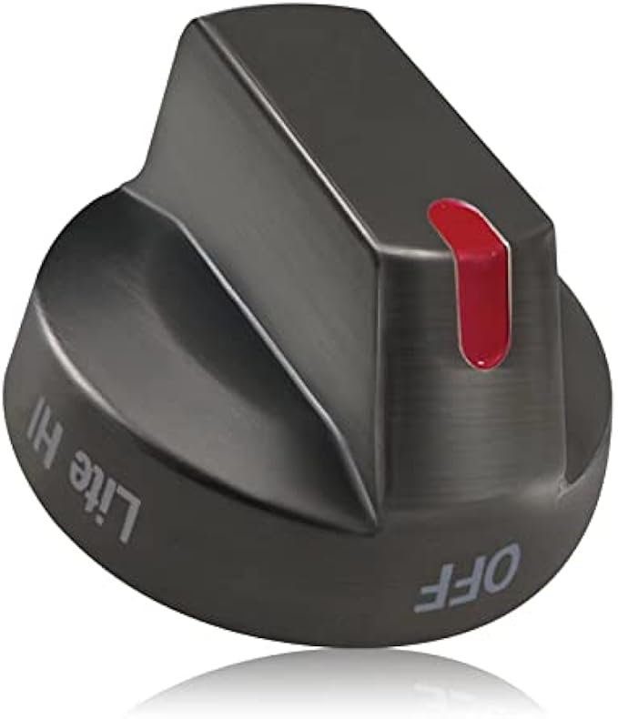 [Upgraded]DG64-00473B Samsung Stove Knob Replacement, Black Stainless Steel Samsung Stove Knob Compatible NX58M6850SG, NX58J7750SG, NX58J5600SG, NX58K7850SG ( 1Pcs )