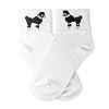 Hip Hop 50’s Shop Girls Bobby Socks W/Poodle Applique for Children and Toddlers