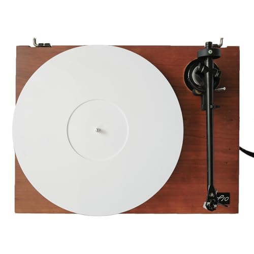 Menesia Acrylic Turntable Mat - Vinyl Slipmat for Record Player Accessories, White Acrylic Slip Mat