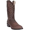 The Western Shops Mens Genuine Leather Round Toe Embroidered Mid Calf Cowboy Boot