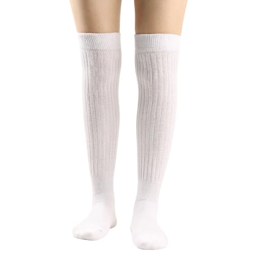 Image of DOOVID Slouch Knee High Cotton Long Scrunch Boot Socks for Women