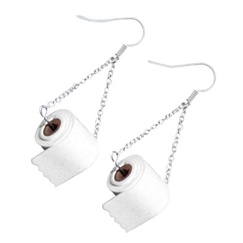 Egbert Toilettenpapier-Entwurfs-Ohrring-Haken-Legierung Haken Klopapier Ohrring baumelnden Ohrring-Frauen Schmucksachen des Mädchens Ohr Dekoration