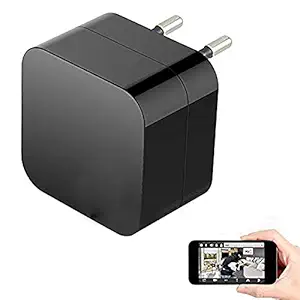 (Refurbished) TECHNOVIEW WiFi 4k Full HD Wireless WiFi Charger Camera Night Vision, Motion Detection Hidden Security Spy Cam for Home Room Office Surveillance Video Audio Recording Live Streaming in App