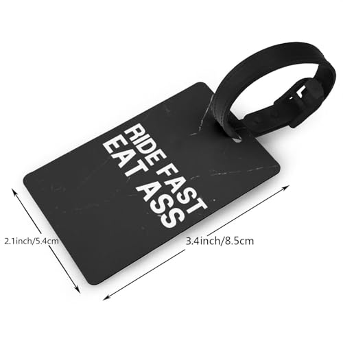 Ride Fast Eat Ass Luggage Tags for Suitcases, Airplane Travel Essentials for Flying,International Travel Must Haves, and Travel Bag Suitcase Label Tag2
