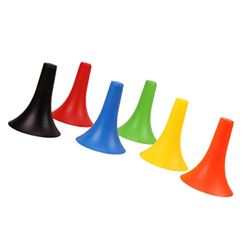 Bisportble 6 peças 23 cm marcadores de foco, cones de buzina fortes e resistentes, cones de chifre,