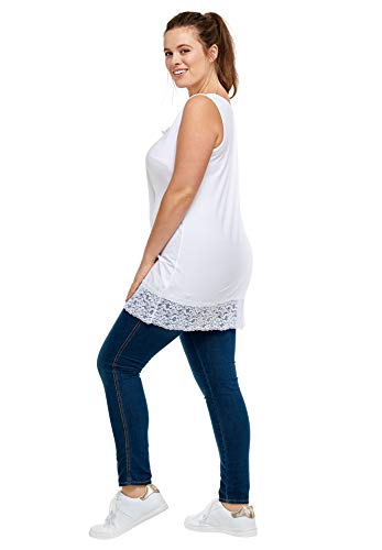 Ellos Women's Plus Size Lace Hem Tunic Tank - 3X, Butter Yellow #TOP5