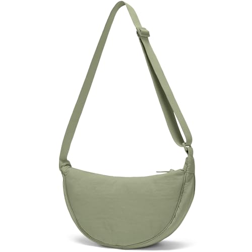 YIKOEE Crescent Bag for Women Men Small Sling Crossbody Bag with Half Moon Shape