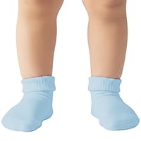 SELENE BEBÊ Meia Recém Nascido Modal Meninas, Azul Claro, 0-4 Meses