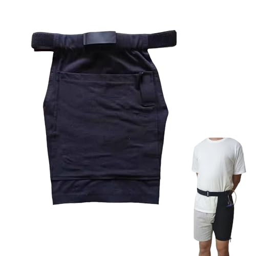 Urine Drainage Bag Holder-Adjustable Catheter stabilizer for Foley/nephrostomy Bag, Fixed 500 ml Drainage Bag (Black)