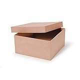 Bulk Buy: Darice DIY Crafts Paper Mache Box Square 10 x 10 x 5 in (2-Pack) 2805-41FCAL