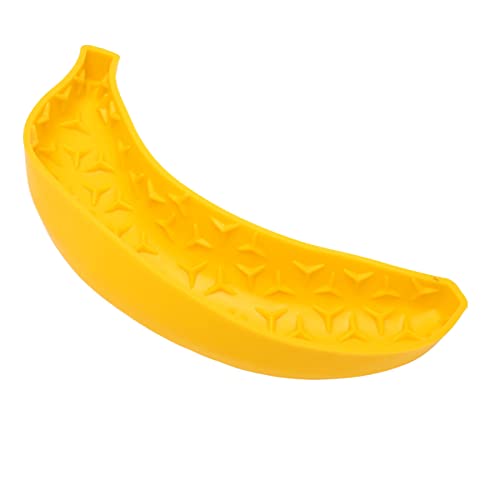 Pet Lick Mat, Anti - Stress Futtertuch, Avocado - Form, Gummi - Beruhigend durch Langsames Füttern, Zieht Stress ab, Ideal für Hunde und Welpen (Banane)