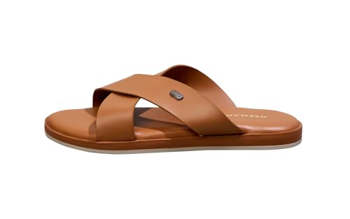 Image of Neeman's Minimals Sandals for Men | Casual Slippers with Ergonomic Arch Support & Anti Skid Sole | Faux Leather Waterproof Chappal | Lightweight Monsoon Floaters for Beach & Outdoor Wear