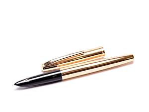 Success Stationery Hero Pen Original Fountain Ink Pen Iridium Nib Model 340 Gold Cap and Body
