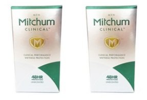 Mitchum Clinical Soft Solid Unscented Antiperspirant & Deodorant, 1.6 oz each (2 Pack)