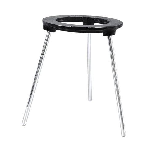 Rankomu - Rankomu Trépied de Laboratoire en Fonte avec Disque Amovible, Support Stable pour Brûleur Bunsen, Expériences Chimiques et Enseignement (Hauteur 15cm)