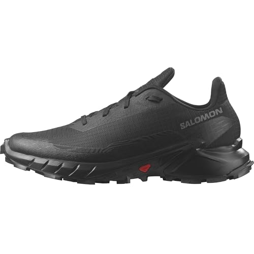 Salomon Alphacross 5 Herren Trail-Laufschuhe, Starker Grip, Anhaltender Komfort, Vielseitige Performance, Black, 44