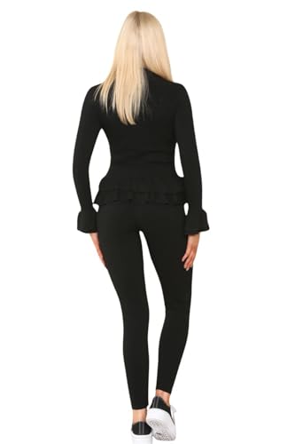 Survêtement péplum à volants noir taille 42 anti-complexes - 4