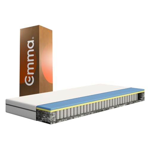 Emma One Federkern Matratze 90x200, Höhe 18 cm, Mittlere Härtegrad (H2),...