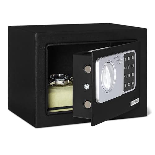 Amazon Basics Caja de seguridad de acero con teclado electrónico,...