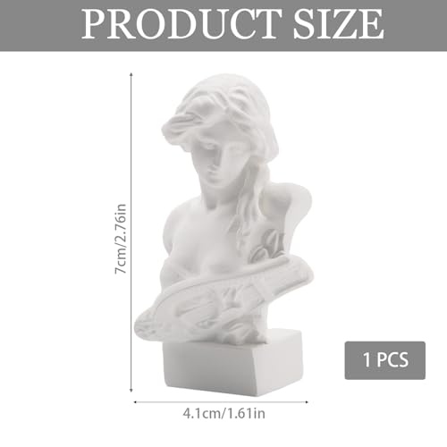 Estatua Busto Afrodita 2.76 Pulgadas Resina Blanca miniatura 2