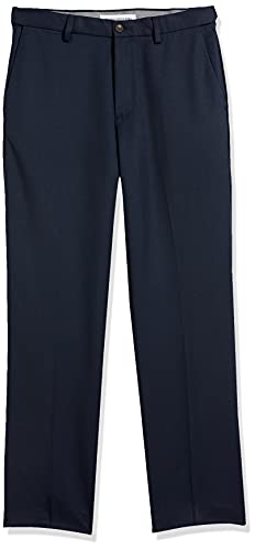 Amazon Essentials Pantaloni da Abito Senza Pinces