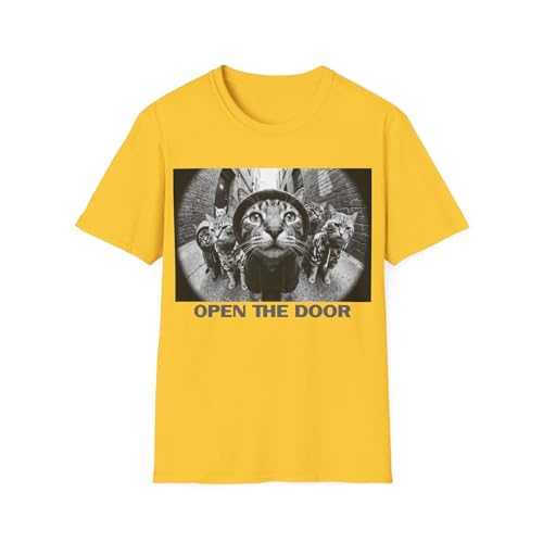 T-shirt Open The Door Cat Gang idéal pour vos moments de détente à la maison