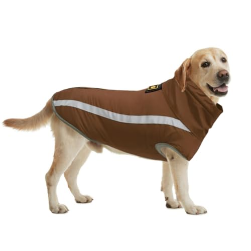 FEimaX Hundemantel Hundejacke wasserdichte Reflektierende Wintermantel mit Fleece Gefüttert Hund Welpen Warm Mantel Haustier Kleidung Wintermantel für Kleine Mittlere Große Hunde