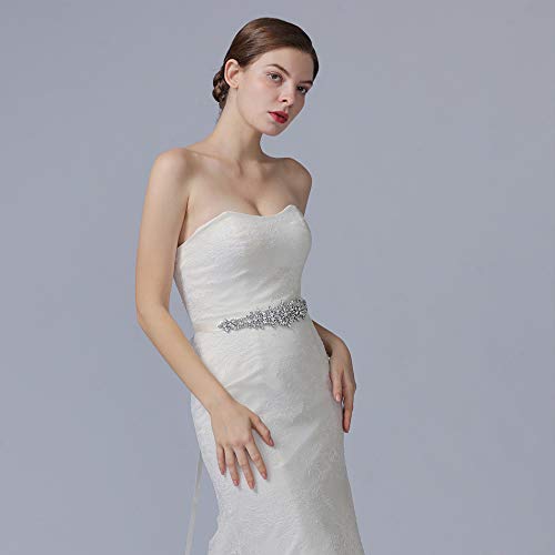 Topqueen damesceintuur met glanzende strassteentjes en kraaltjes, ideaal voor trouwjurken - Image 8