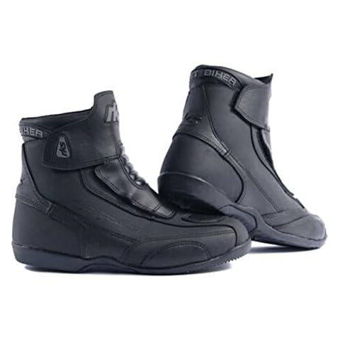 RKsports Ladies Black Leather Motorbike Boots Cover