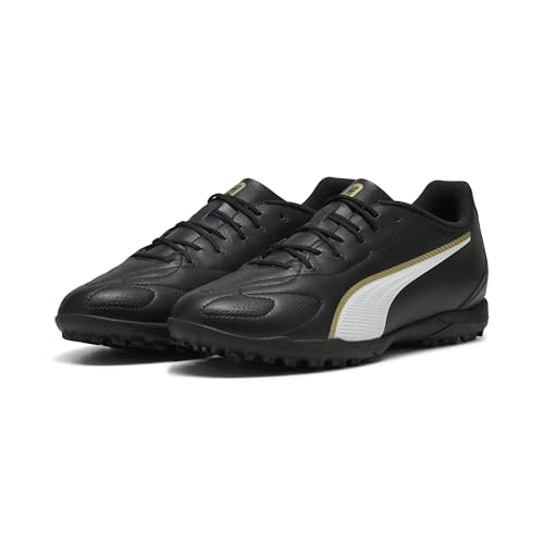Puma King 20 Play TT Zapatillas para Unisex-Adulto, Negro Blanco y Dorado, 26.5 cm