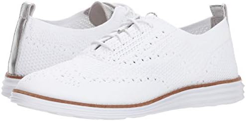 Cole Haan womens Originalgrand Stitchlite Wingtip Oxford Flat, Optic White Knit/Optic White, 6 US | Image 6