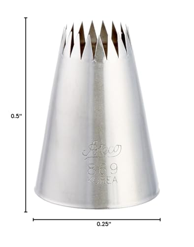 Ateco 869 Pastry Tube - French Star - Size 9