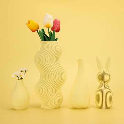Image of 3DHoJor Matte PLA Filament 1.75mm, Upgrade 1kg Cardboard Spool PLA Filament 1.75 PLA 3D Printing Filament, Print with Most 3D Printers Using 3D Filament-Almond Yellow