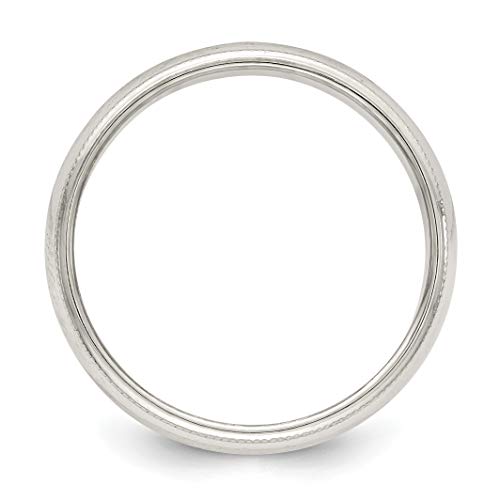 5mm Milgrain Sterling Silver Wedding Band Ring2