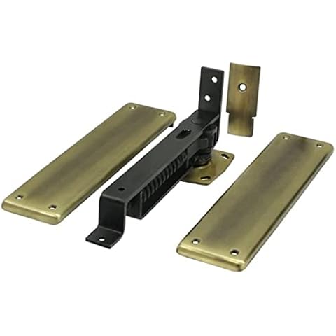 Deltana DASH95U5 Double Action Solid Brass Spring Hinge with Solid Brass Cover Plates Cover
