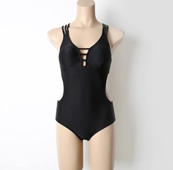 ルルレモン　水着　ワンピース　黒　未使用　レディース　新品　バックオープン SEA DRESS 水着 バックオープン長袖シンプルワンピース/水着