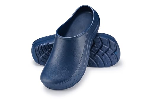 ESTRO Gartenschuhe Damen Clogs Geschlossen - Gartenclogs Herren Unisex Gummischuhe Damen Leicht Gartenclogs Damen Garten Clogs Herren CC01 (43, Dunkelblau)