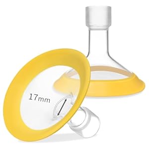17 mm ovale Flanschschilde, kompatibel mit Medela-Pumpen, Ersatzteile für Pumpe in Style, Symphony, Swing Maxi, Harmony und Personalfit Flex-Milchpumpen-Zubehör