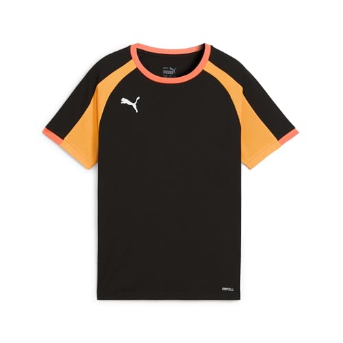 PUMA IndividualLIGAJersey Jr, Camisetas Unisex Niños, PUMA Black-Heat Fire,