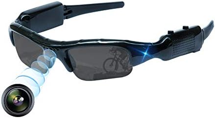 Video Camera Sunglasses Cam Video Recorder Camera Snapshot Outdoor Sports Portable Full HD Mini Wearable Surveillance Camera for Fishing, Cycling, Hiking