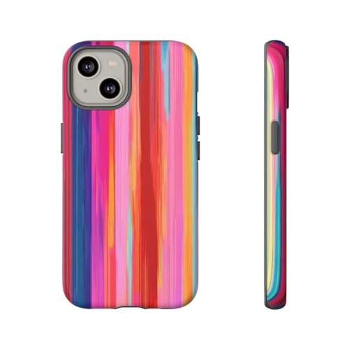 Coque iPhone 14 rigide mate : finies les traces de doigts avec l'art abstrait