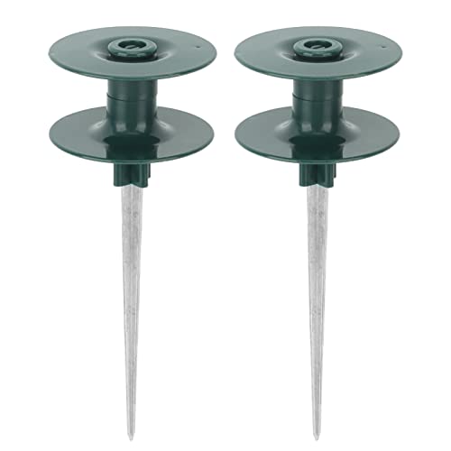 Qcwwy Enrouleurs de Tuyau, Support de Guide de Tuyau d'arrosage Robuste en Zinc pour Jardin, Pelouse, Piquet de Guidage de Tuyau d'arrosage 2 Pièces, Rouille...
